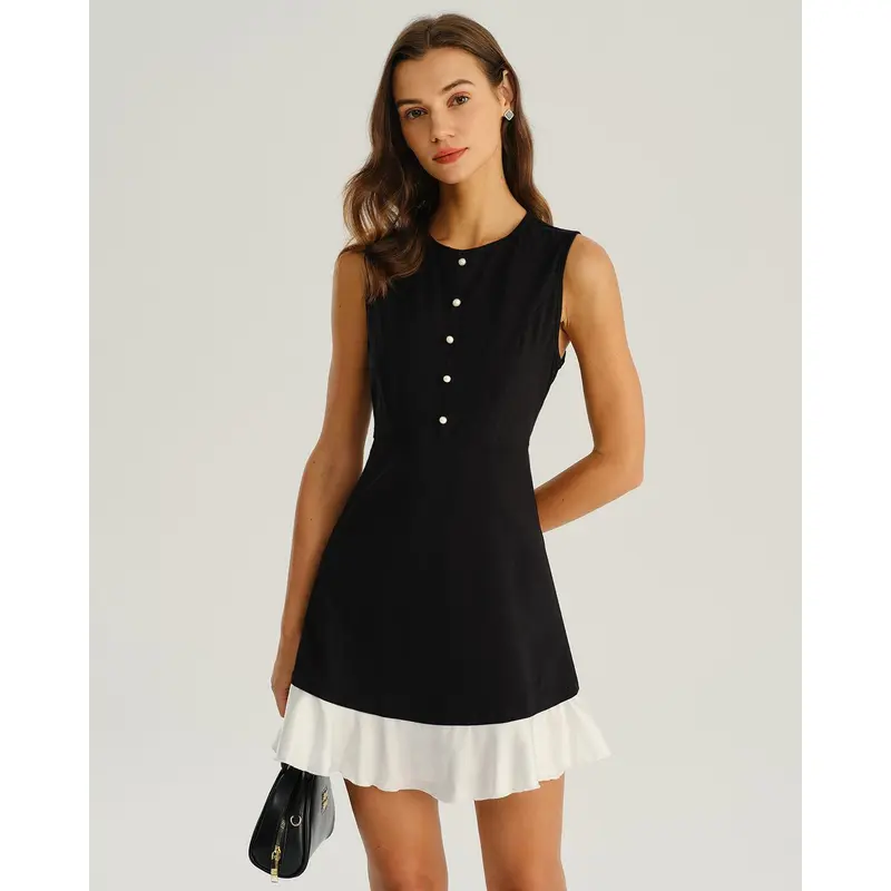 Black bandeau contrast binding mini dress - TikTok Shop Black bandeau contrast binding mini dress - TikTok Shop