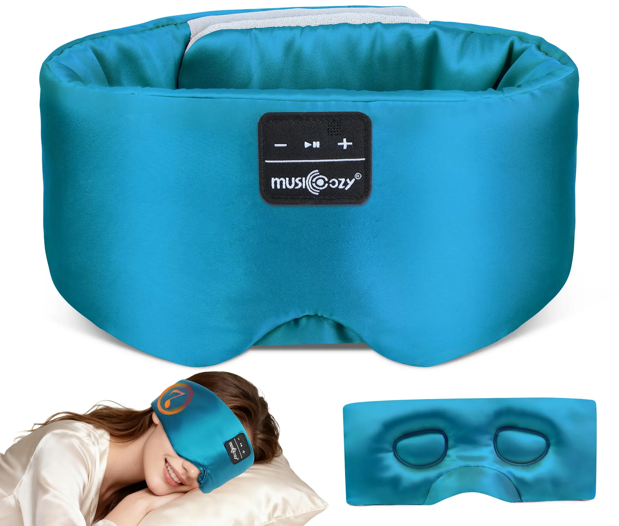 MUSICOZY Side Sleeper’s Dream: Silk Bluetooth 5.4 Sleep Mask & Headphones, sleep mask，Total Blackout, Perfect for Travel & Restful Sleep,SummerWins,DealsForYouDays,Father's Day