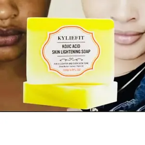 Lemon and cojic acid soap