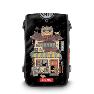 100% Smell Proof Cat Cafe - Faceoff Medium Backpack