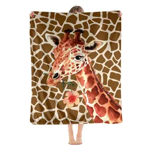 Giraffe Ultra-Soft Flannel Throw Blanket Bed Sofa Couch Living Room for Adults and Kids 50 X 40
