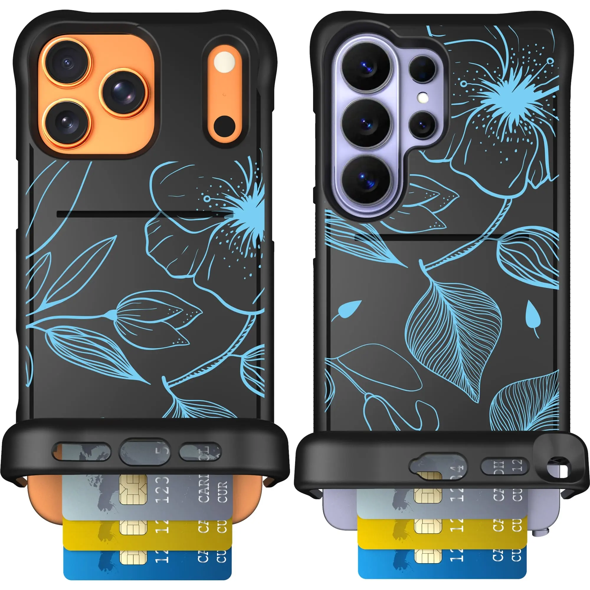 Scooch Wingmate Hidden Wallet Case for iPhone and Galaxy - Blue Hibiscus & Willow Garden - TikTok Shop Scooch Wingmate Hidden Wallet Case for iPhone and Galaxy - Blue Hibiscus & Willow Garden - TikTok Shop