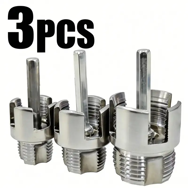 3-Piece PVC Pipe Thread Maker Set - DIY Tools, Rotary Drill Taps & Dies (1/2-3/4-1 Inch Sizes), Internal & External Thread Dies for Precise Threading, Compatible with Household Electric Drills, Versatile Use for Plumbing Repair/Installation