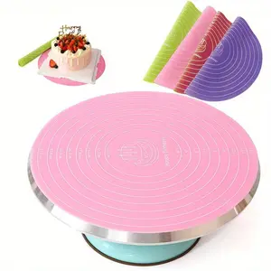1pcs FAIS DU Cake Turntable Pat Silicone Baking Mat For Cake with Size Non-stick High Temperature Resistant Bake Tool Kitchen Gadget