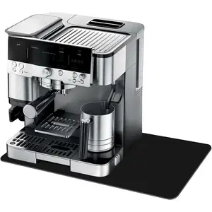 Espresso Coffee Mat for Ninja Luxe Cafe Accessories Breville Espresso Machine Accessories, 12x19 Inch Coffee Bar Mat for Countertop for Ninja Coffee Maker, Black