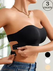 Sexy Backless Bralette Top, Seamless Wireless Design, Adjustable Straps, Medium Support, Supportive Wireless Bra, Perfect for Parties & Dates