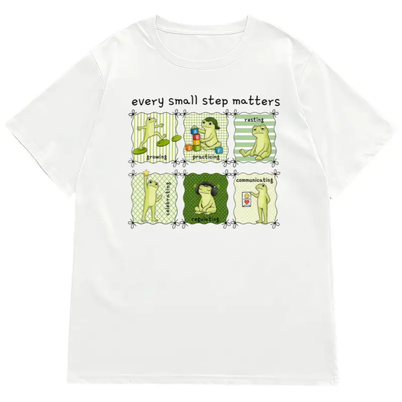 Every Small Step Matters Special Education T-Shirt, School Psychologist Gift, SPED Teacher Tshirt, Frog Learning Shirt, Mental Health Counselor Tee, Teacher Appreciation Gift for Women & Men