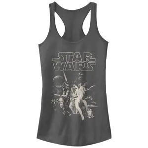 Junior's Star Wars Classic Poster Racerback Tank Top