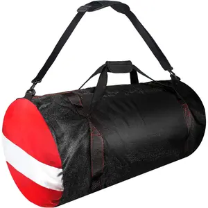 30" Mesh Dive Gear Bag – Quick-Dry Scuba & Snorkeling Duffel for Fins, Mask, Wetsuit – Durable Large Mesh Dive Bag with Shoulder Strap for Boat, Shore & Beach