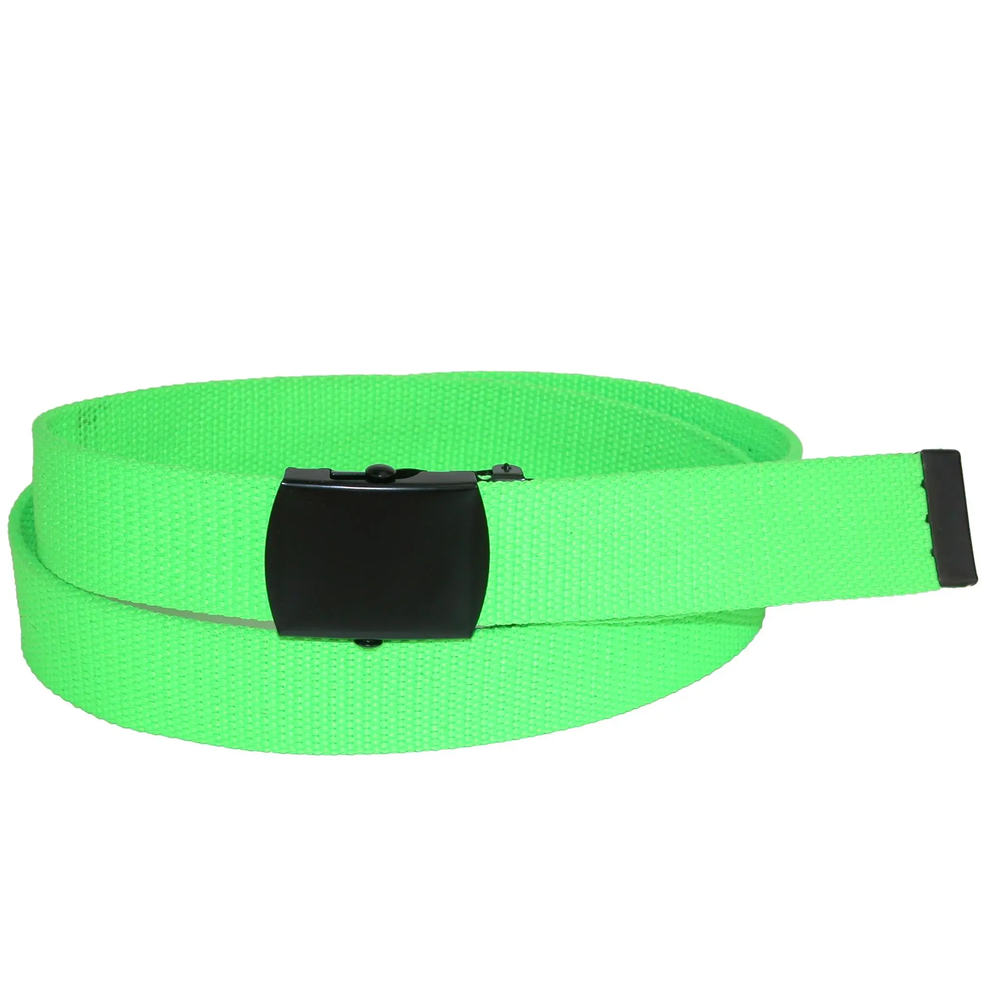 CTM Adjustable 1.25 Inch Wide Neon Fabric Web Belt, Casual And Jean Belts, Belt Buckle, Embroidery