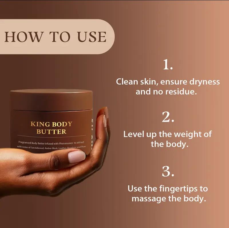 King Cologne Body Butter Deep Hydration & 24H Moisture | Luxury Skincare Must-Have for Glowing, Soft Skin | Perfect for Your Body Care & Self-Care Routine