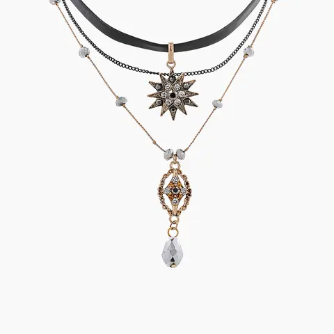 Cider [One Size] Star Layered Decor Necklace