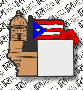 Sticky Note Pad 3D Printed with Puerto Rican Flag and Cultural Icon Design