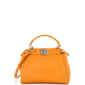 Pre-owned FENDI Leather Shoulder Bags Peekaboo Bag Mini by Rebag