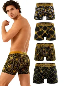 Men's Underwear Set, Luxurious Antibacterial Breathable Briefs, Casual Comfortable Daily Wear, Fashion Men's Innerwear
