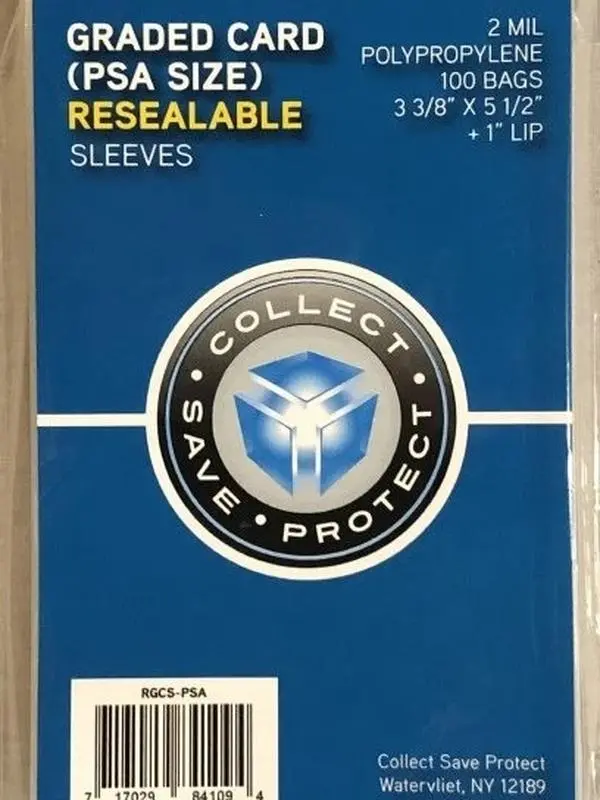 COLLECT SAVE PROTECT - GRADED CARD (PSA SIZE) RESEALABLE 2 MIL SLEEVES