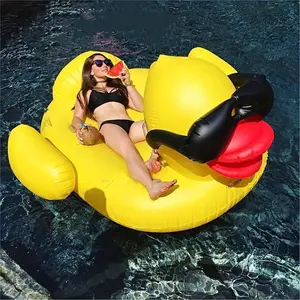 Inflatable Duck Design Swimming Float, Inflatable Swimming Ring, Swimming Pool Float Lounge, Water Sports Equipment for Pool & Beach Party