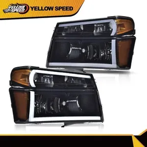 Fit For 2004-2012 GMC Canyon Chevy Colorado LED DRL Headlights Headlamps