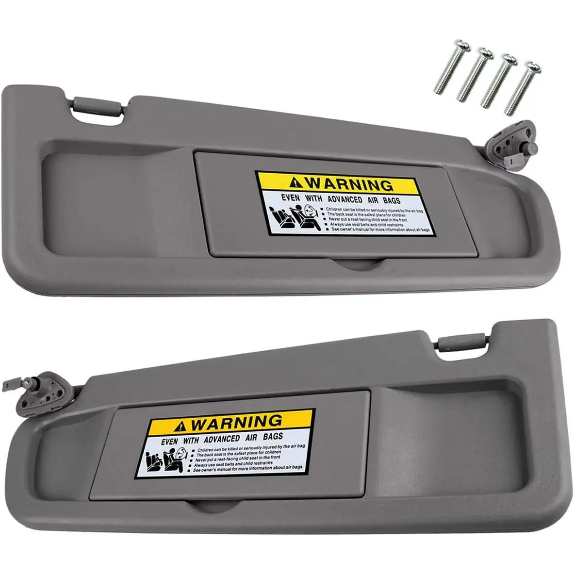 Left Driver and Right Passenger Side Sun Visor Atlas Gray Compatible with Honda Civic 2006 2007 2008 2009 2010 2011 Replaces# 83280-SNA-A01ZA  83230-SNA-A01ZA