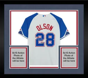 Framed Matt Olson Atlanta Braves Autographed White Nike City Connect Replica Jersey - Fanatics Authentic Certified