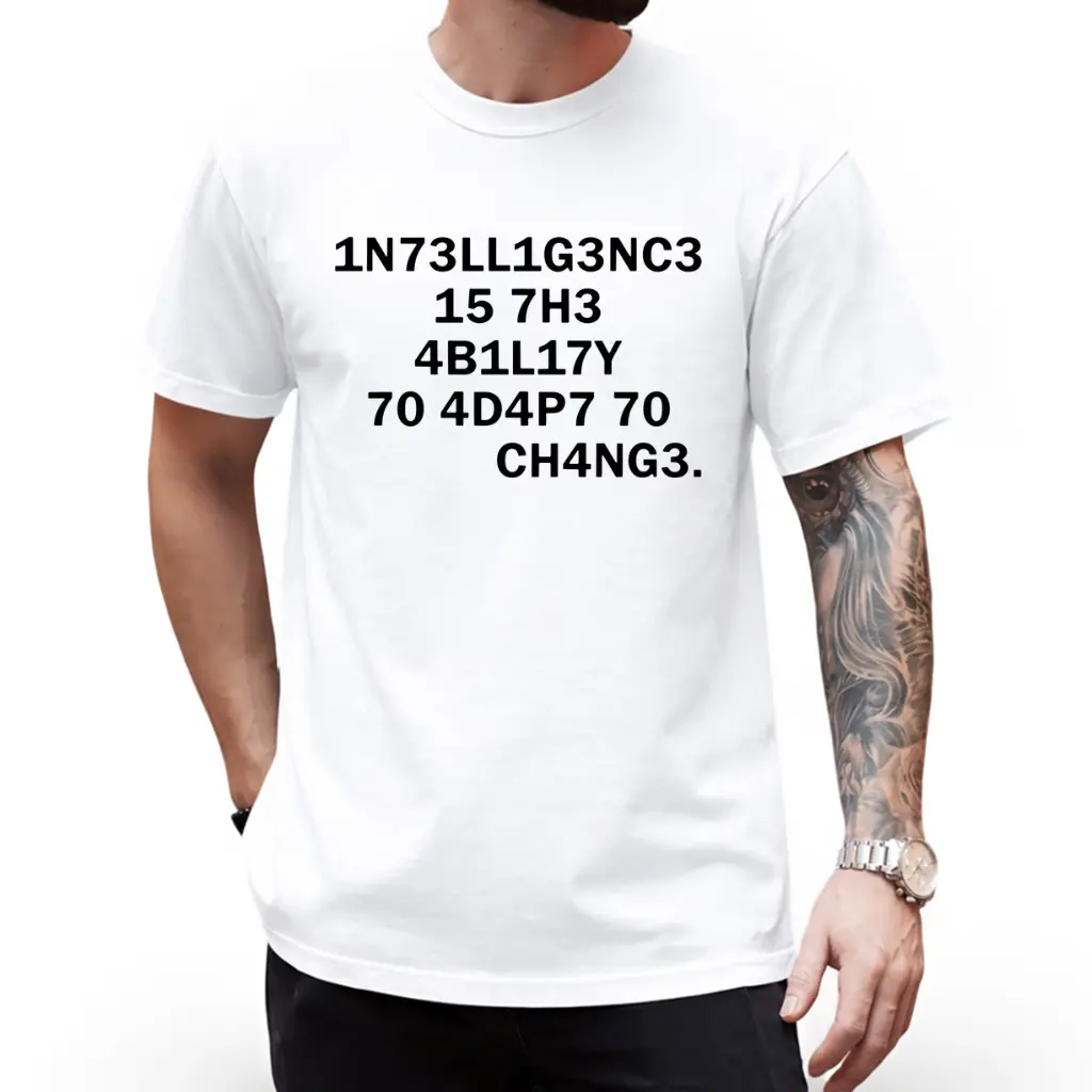 Tech-Themed Short Sleeve Shirt with Binary Code & Hacking Print, Round Neck Casual Summer Top Suitable for Gamers, Programmers, Cybersecurity Enthusiasts