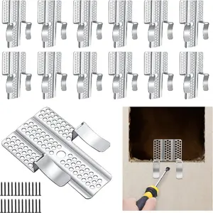 12 Pack Drywall Repair Clips, 1/2 inch Drywall Fastener Clip with 24 Screws, Stainless Steel Wall Patch Clips for Damaged Walls Repairing#Summervibes