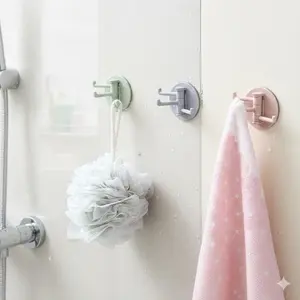 No Drill Wall Hooks Heavy Duty Anti-Fall, Adjustable Angle Anti-Slip Arms Towel Rack, Bathroom Kitchen Multi-Purpose Organizer, Removable Moisture Proof Design for Keys Hats Bags, Multi-Scenario Home Storage Tool