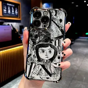 Hot Cartoon Coralines Phone Case for iPhone 17 16 15 14 13 12 11 Pro Max X XR Xsmax Air 8 7 Plus, Shockproof Protection Transparent Protective Soft Back Cover