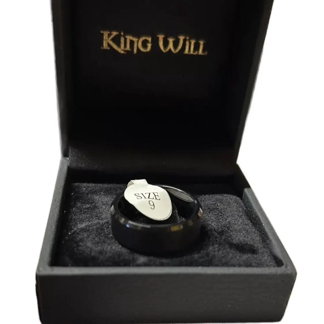 King Will The Vow Keeper Tungsten Ring Size 9 With Box And Gift Box - Men's Fashion Accessory