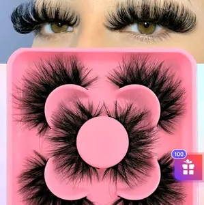 Ioni 3D Faux Mink Lashes - 1 Pair Handmade Eyelashes for All Occasions, Lightweight, Dramatic, Medium Length, Perfect for Makeup Use (Dream)