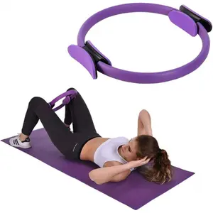 Pilates Ring, Yoga Circle, Fitness Magic Ring with Double Handles, Home Pilates Training Ring, Ideal for Women Home Yoga Fitness and Body Shaping