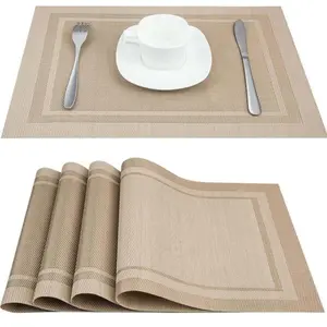 Rectangular Placemat, 4pcs Heat Resistant Table Mat, Decorative Table Mat for Dining Room Kitchen