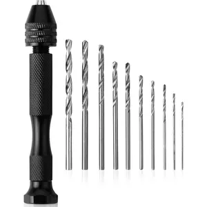 - Hand Drill with 10 Drill Bits (0.6-3.0mm),  Drill,  Drill, Mini Drill, Hand Drill for  Making, Pin Vise Hand Drill, Hand Drill for ,  Drill Bit, Mini Drill Set