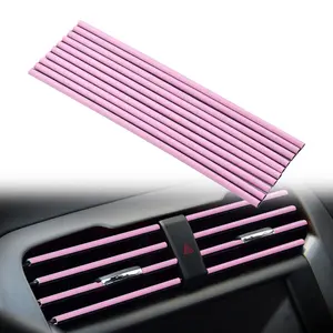 Joytutus 10-Piece Car Air Conditioner Decoration Strips, DIY Interior Moulding Trim for Car Vent Outlets, Pink Automotive Interior Accessory