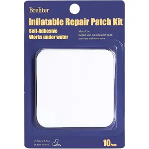Inflatable Patch Repair Kit - Waterproof TPU Pool Repair Tape, Heavy Duty Repair Patch for Air Mattress, Bounce House, Inflatable Toys, Tent, Swimming Ring - 10 Packs of 2.5in x 2.5in, SquareGift