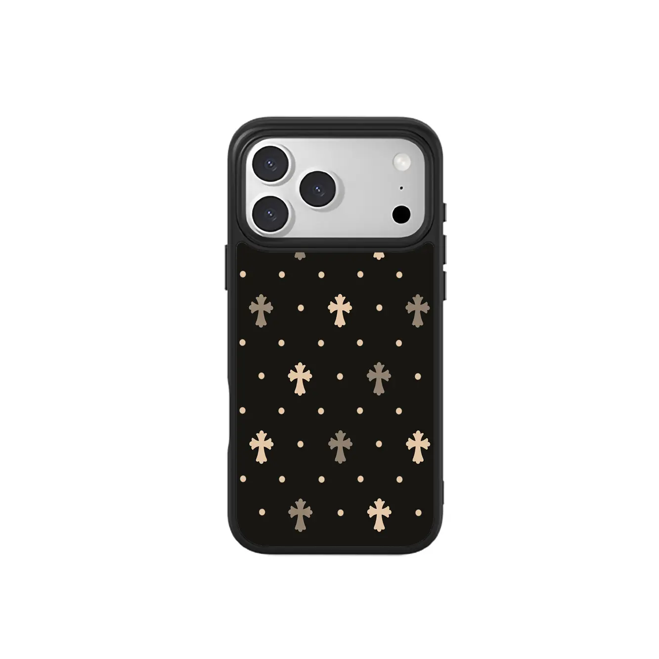 CaseEvo magnetic protective case for iPhone 15/16/17 Pro Max. Cross Pattern, drop-resistant, shockproof, comfortable to hold