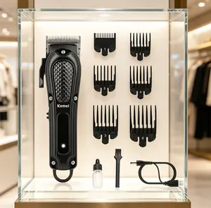 KEMEI Professional Hair Clippers for Men Adjustable Barber Kit Haircut Kit Complete Haircutting Kit