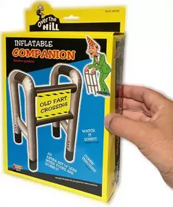 35” Funny OVER THE HILL COMPANION Inflatable Walker Old Fart Joke Prank Gag Gift