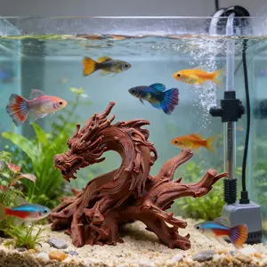 3D Dragon Shadow Aquarium Decor, Perfect Background for Fish Tanks, Ideal Gift for Holidays, Creative Aquascaping Decoration, Aquarium Supplies