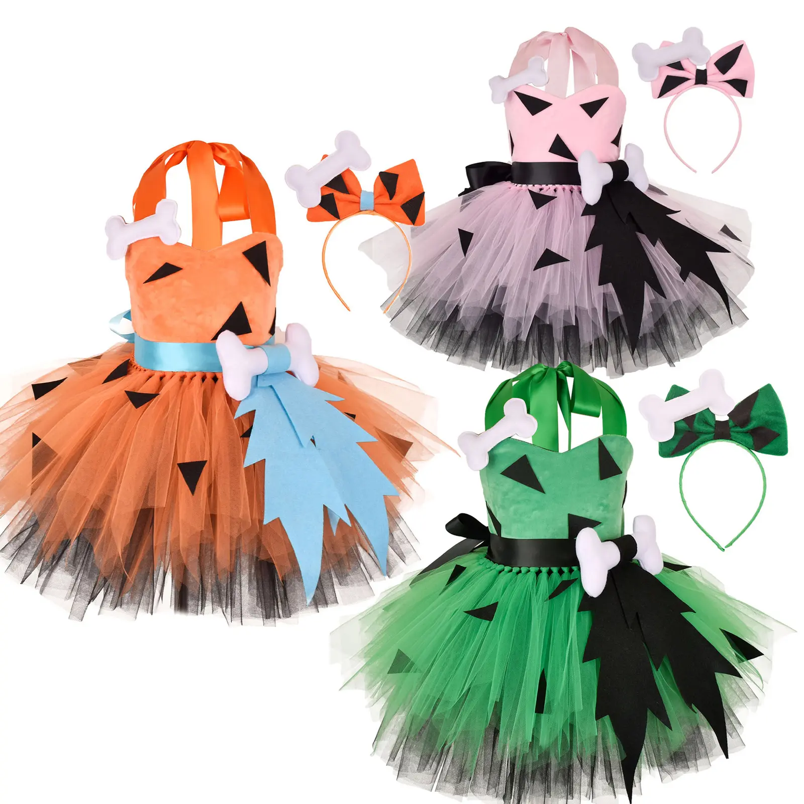 Cute Kids Costumes for Girls, Monster Tutu Dress with Headband, Backless Toddler Cosplay Outfit for Dance, Costume Outfit, Cute Costumes For Girls