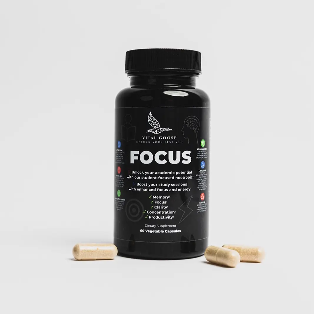 Focus Nootropic supplement for memory, clarity, concentration, productivity, and to boost focus (60 ct)
