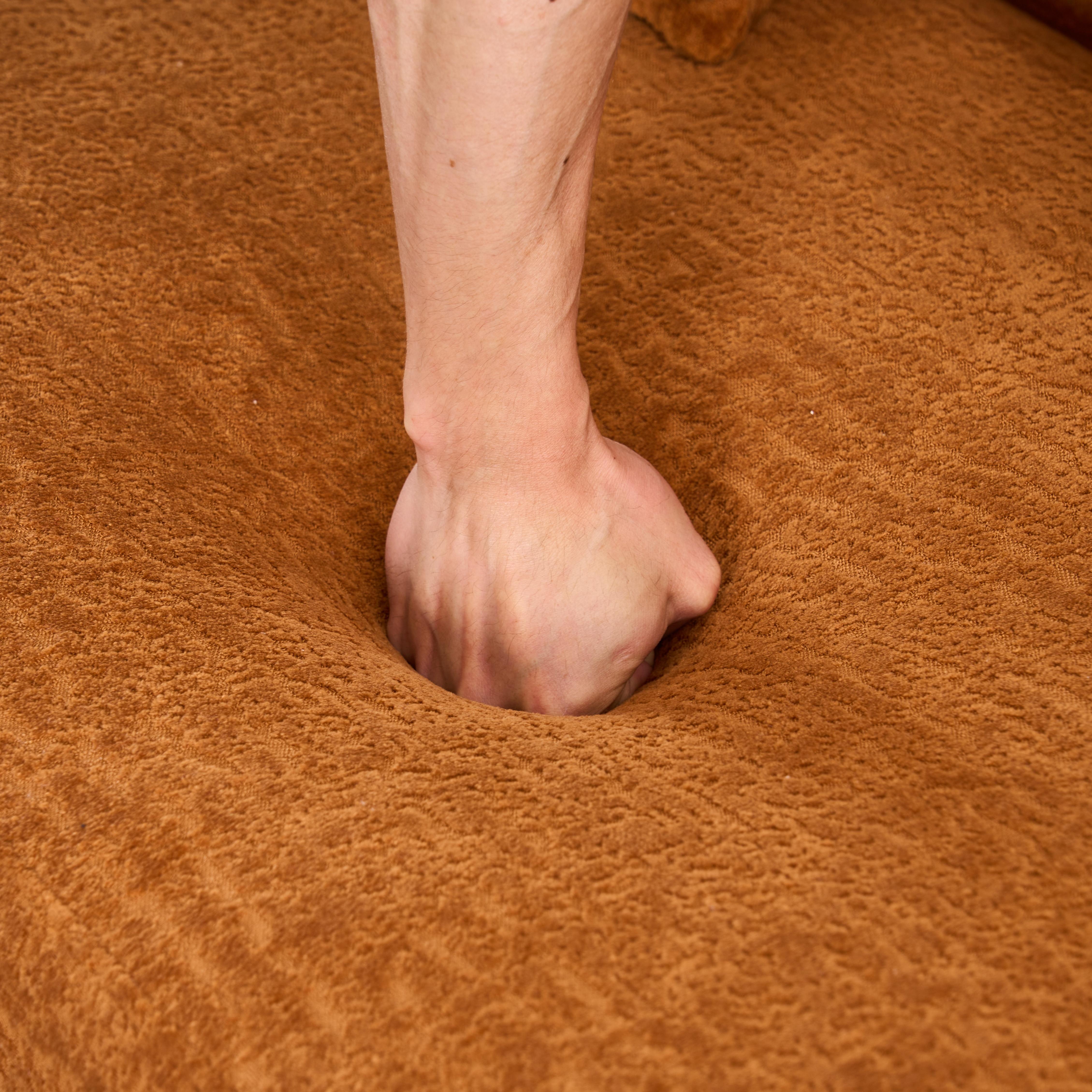 L-Shaped Compression Sponge Sofa with Curved Chaise, No Assembly Modular Chenille Couch, 30D High-Density Foam for Living Room, Bedroom, Apartment & Lounge