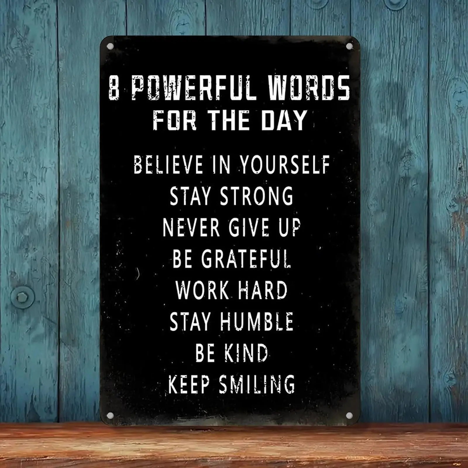 Artistic Inspirational Positive Quotes Metal Poster - 8x12 Inch Motivational Tin Sign, Daily Home Decor Plaque for Teen Bedroom & Classroom, Home Supplies Wall Art