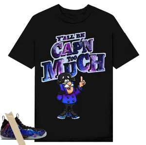 Shirt Match Foamposite One Galaxy 2025 Sneaker Matching Tee Sneakerhead Captain, Shirt To Match sneaker Streetwear Graphic Shirt Men Women