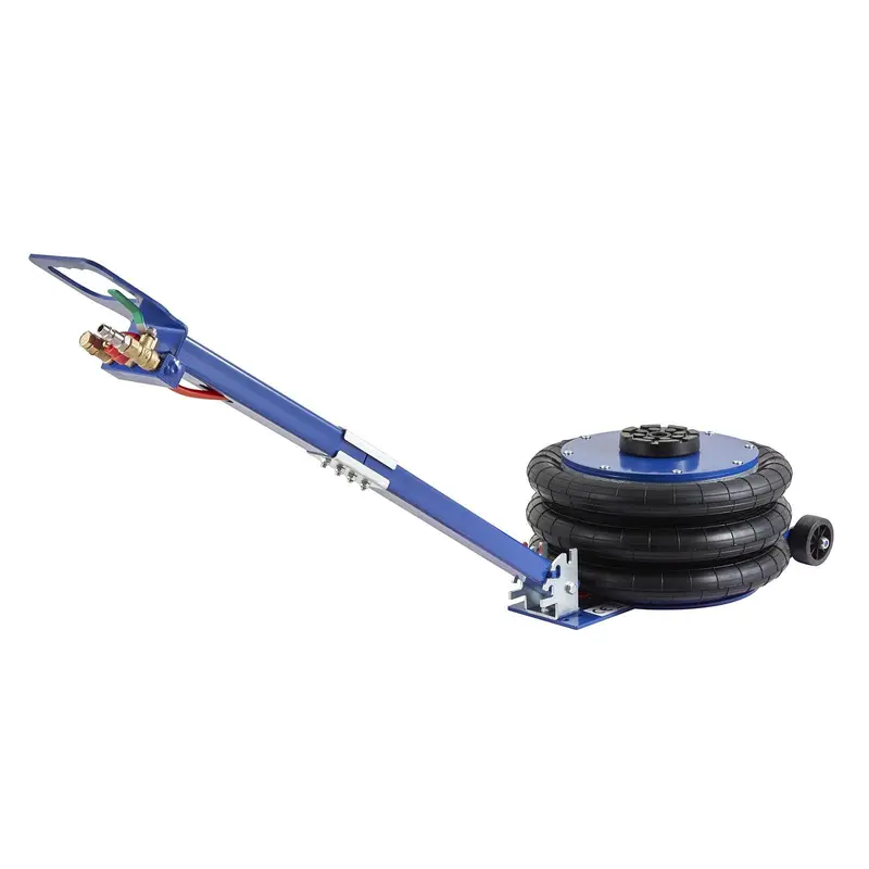 VEVOR 5-Ton Load Capacity Pneumatic Triple Bag Air Jack, Automotive Vehicle Tool with 6-Steel Pipe Hold, Adjustable Handle, 5.5-18.5 Inches Lifting Height, 5-Second Fast Lifting for Car Garage Repair, Tools for Mechanics