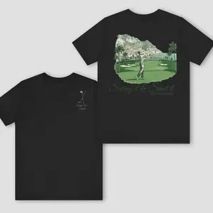 Swing It & Send It 2026 T-Shirt, Classic Golf Graphic Tee, Trendy Country Club Style, Breathable Cotton Unisex Shirt, Oversized Casual Wear for Men & Women