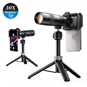 Apexel Telecular 3 30X HD Telephoto Lens for iPhone Pro Max, Samsung Galaxy, Android Phones | with Tripod Mount | Universal Smartphone Compatibility | Wildlife, Zoo Animals, Concert, Bird Watching | Birthday Christmas New Year Gift | Lightweight