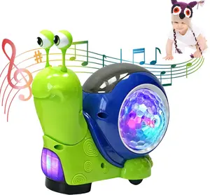 Luminous Snail Toy,Crawling Snail Design Music Toys, Electric Snail Toy, Cute Electronic Animal Crawl Toy, Toys with Built-in LED Light, Interactive Learning Toy,Interactive Sensory Toy for Home Music Toys
