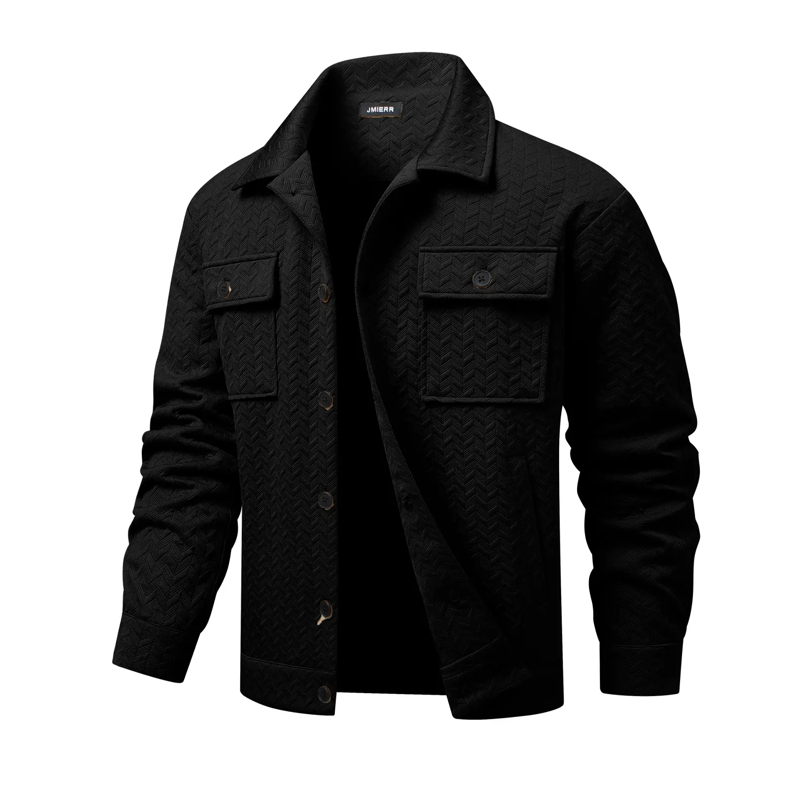 JMIERR Mens Herringbone Textured Lapel Trucker Jacket Fall Winter Casual Button Down Outerwear Menswear Long Sleeve Tops JMIERR Mens Herringbone Textured Lapel Trucker Jacket Fall Winter Casual Button Down Outerwear Menswear Long Sleeve Tops