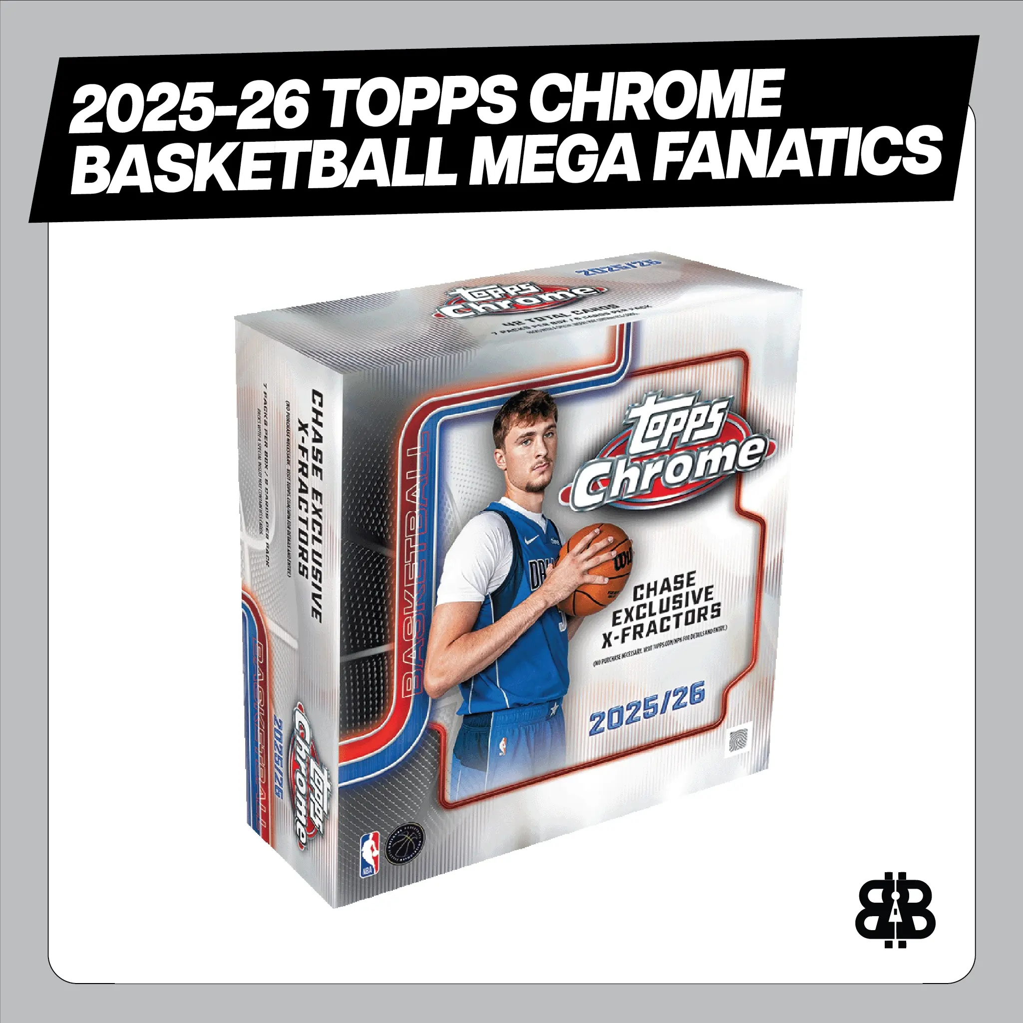 2025-26 Topps Chrome Basketball Mega Fanatics Trading Cards LV